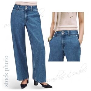 J.Crew JCREW Elaine Wash High-Rise Slim-Wide Jeans w Stacked Buttons CH884 sz 27